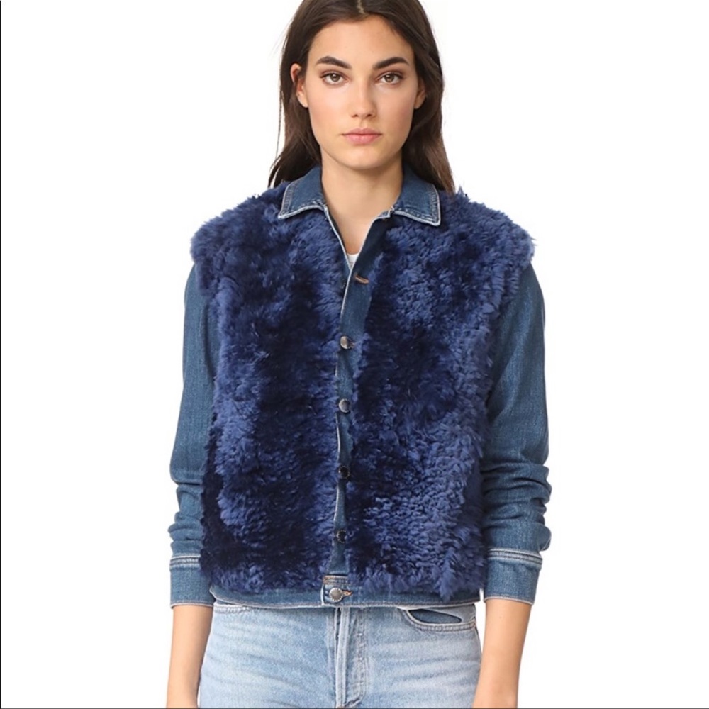 L’agence Carolina Shearling Demin Jacket